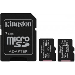 KINGSTON MEMORY MICRO SDXC 64GB UHS-I/2PACK SDCS2/64GB-2P1A