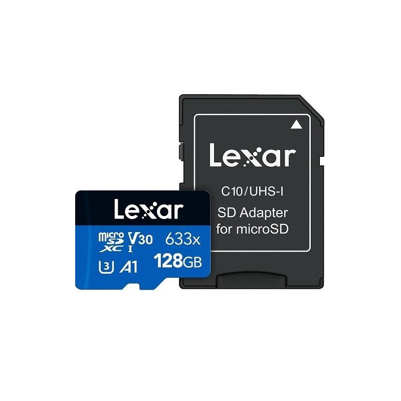 LEXAR MEMORY MICRO SDXC 128GB UHS-I/W/ADAPTER LSDMI128BB633A