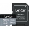 LEXAR MEMORY MICRO SDXC 64GB UHS-I/W/A LMS1066064G-BNANG