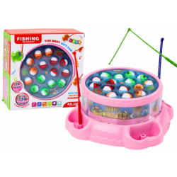 Game Fishing Rods Lights Sounds Pink