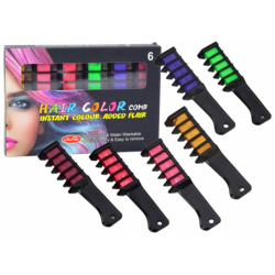 Chalk Hair Coloring Set 6 Pieces Shiny