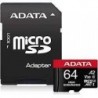 ADATA MEMORY MICRO SDXC 64GB W/ADAP./AUSDX64GUI3V30SHA2-RA1