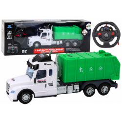 Remote Controlled RC Garbage Truck Green Lights Sounds