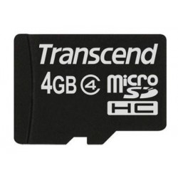 TRANSCEND MEMORY MICRO SDHC 4GB/CLASS4 TS4GUSDC4