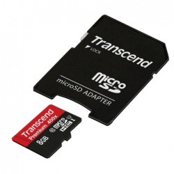 TRANSCEND MEMORY MICRO SDHC 8GB W/ADAPT/UHS-I C10 TS8GUSDU1