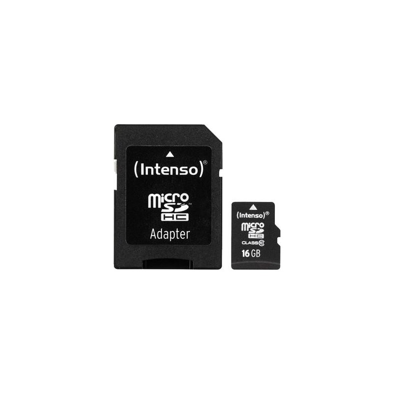 INTENSO MEMORY MICRO SDHC 16GB C10/W/ADAPTER 3413470