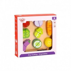 TOOKY TOY Wooden Vegetables Cutting Board 20 pcs.