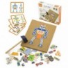 Деревянная игра-робот для забивания гвоздей 45 штук Viga Toys