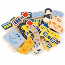 Puidust roboti naelutamismäng 45 tükki Viga mänguasjad