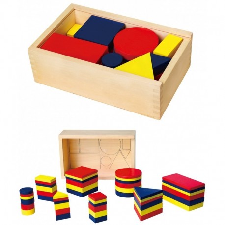 Wooden logic blocks Geometric figures Viga Toys
