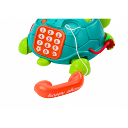 Interactive Educational Turtle Phone 6in1 Lights Sounds Green