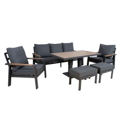 Garden furniture set PARKER 6-parts, grey