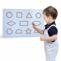Learning to draw shapes Viga wooden board