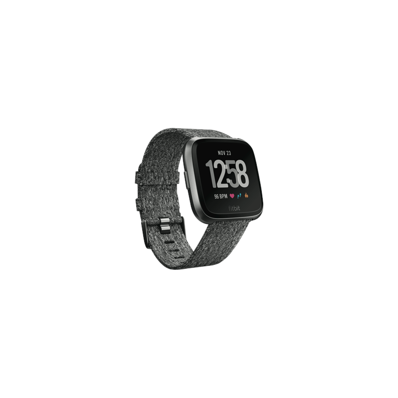 Versa Smart watch NFC Color LCD Touchscreen Activity monitoring 24/7 Waterproof Bluetooth Charcoal Woven