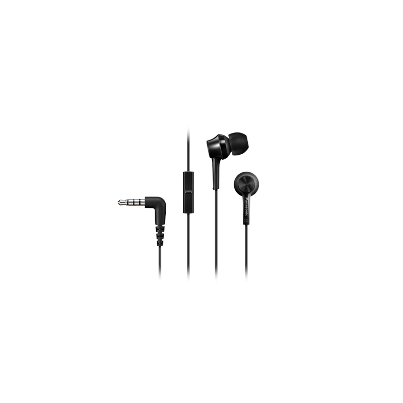 Panasonic Canal type RP-TCM115E-K Wired In-ear Microphone Black