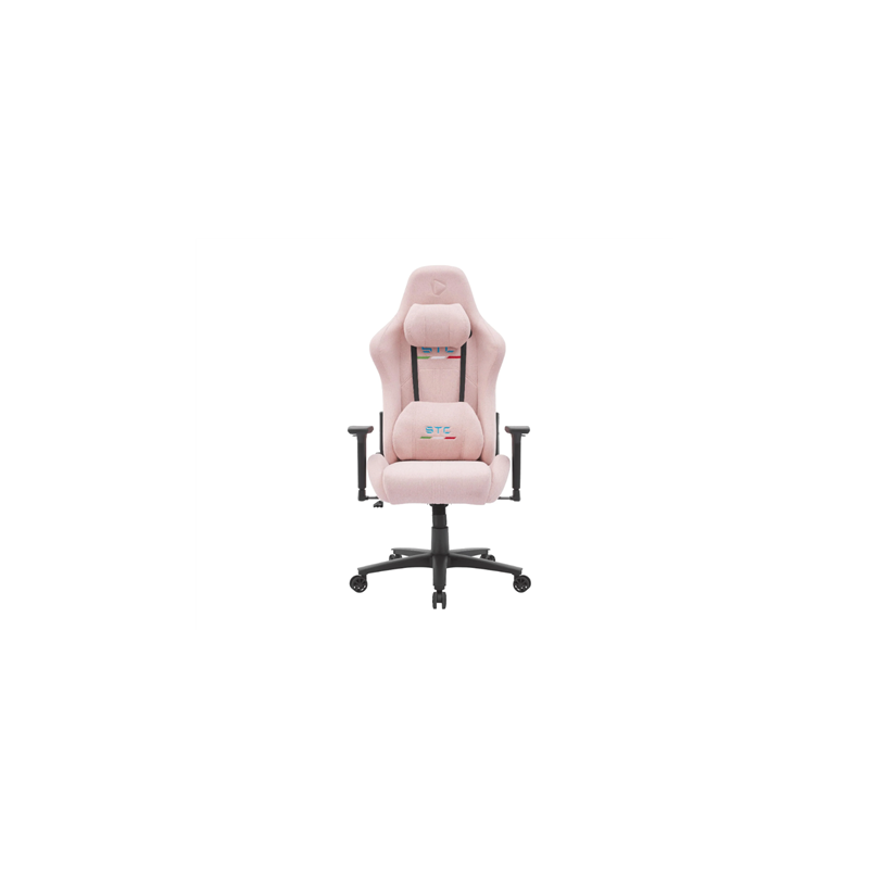 Onex Short Pile Linen Metal Nylon base Gaming Chairs ONEX STC Pink