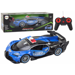 Remote Controlled RC Police Car in 1:12 Scale Blue