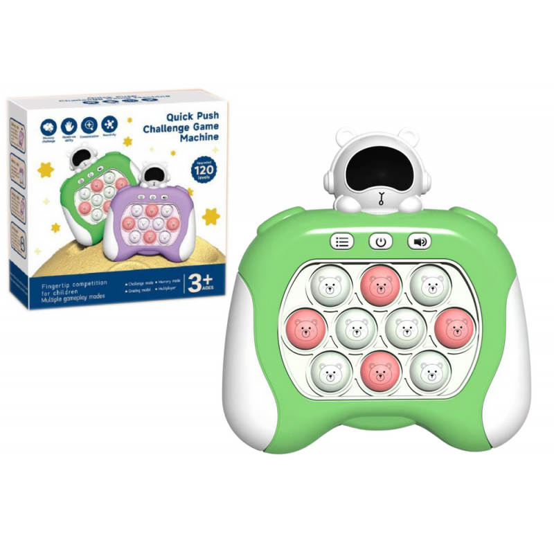 Space Pop It Sensory Game Battery Powered Lights Sounds Green