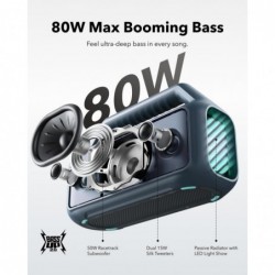 Portable Speaker SOUNDCORE Boom 2 Blue Portable/Waterproof/Wireless P.M.P.O. 80 Watts Bluetooth A3138031