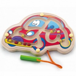 Viga Wooden Magnetic Maze Toy Car