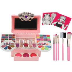 Beauty Makeup Set In Box Cards With Models Brushes