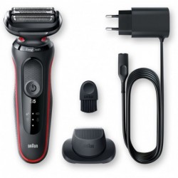 Braun Shaver 51-R1200s Operating time (max) 50 min Wet & Dry Black/Red