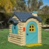 FEBER Large Casual Garden Shed with Pull-out Bench Log Cabin