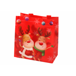 Red Reindeer Gift Bag 23cm x 21.5cm x 11cm