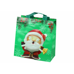 Santa Claus Gift Bag Green 23cm x 21.5cm x 11cm