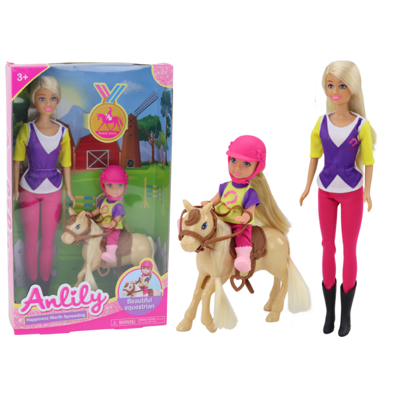Anlily Doll Set with a Child and a Pony, Horse Farm