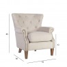 Armchair HOLMES 78x80xH86cm, beige