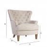 Кресло HOLMES 79x85xH98cм, материал покрытия  ткань, цвет  бежевый
