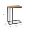 Side table INDUS 45,5x25xH60cm, oak