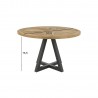 Dining table INDUS D125xH76,6cm, oak