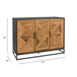 Sideboard INDUS 117x46xH87cm, oak