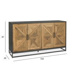 Sideboard INDUS 159x46xH87cm, oak