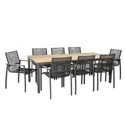 Dining set MONTANA with 8 chairs