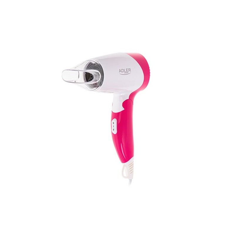Adler Hair Dryer AD 2259 1200 W Number of temperature settings 2 White/Pink