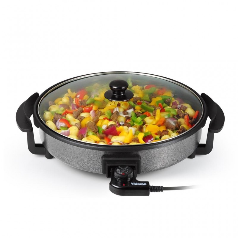 Tristar Multifunctional grill pan PZ-2964 Diameter 40 cm Grill 1500 W Lid included Fixed handle Black