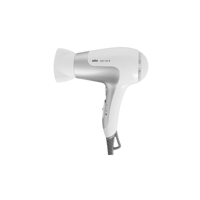 Braun Hair Dryer Satin Hair 5 HD 580 2500 W Number of temperature settings 3 Ionic function White/ silver
