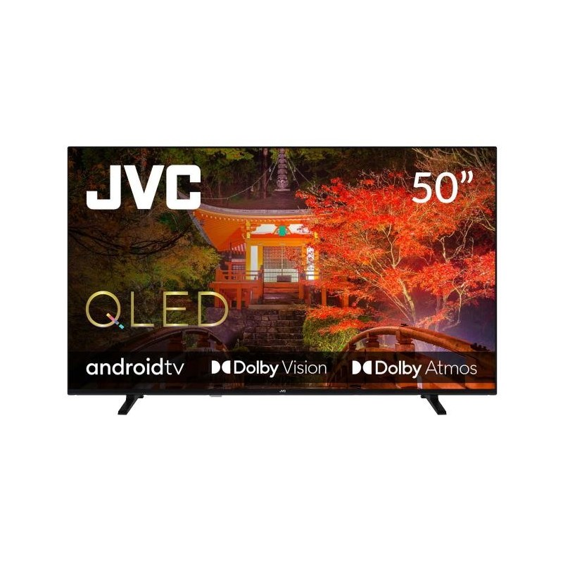 TV Set JVC 50" 4K/Smart QLED 3840x2160 Wireless LAN Bluetooth Android TV LT-50VAQ330P