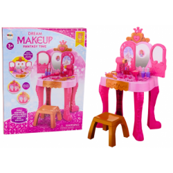 Children's Dressing Table With Gesture Sensor Accessories, Pink