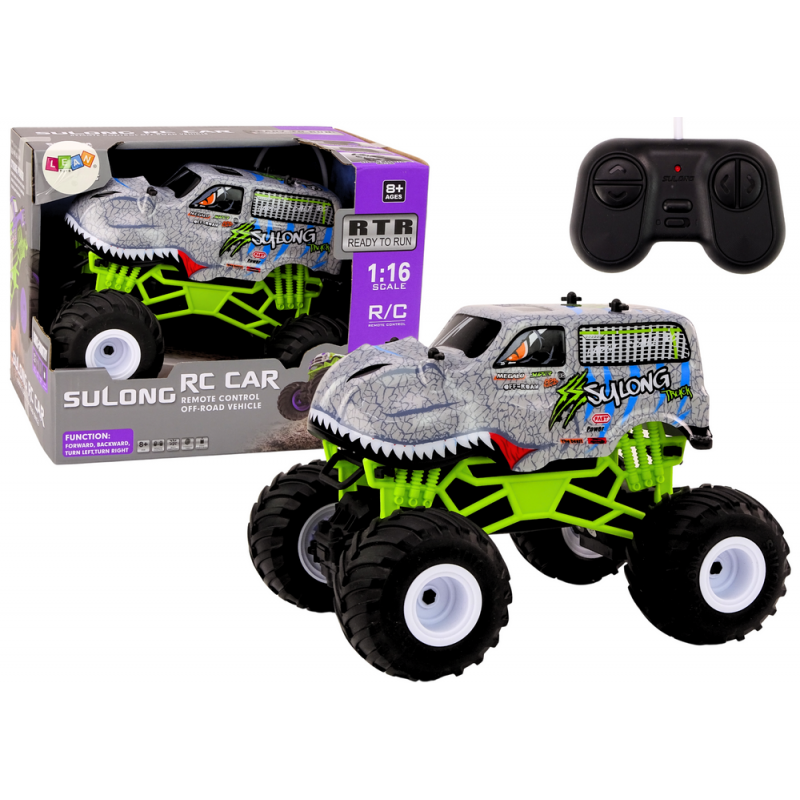 Off-road Remote Controlled RC Car 1:16 Gray Dinosaur