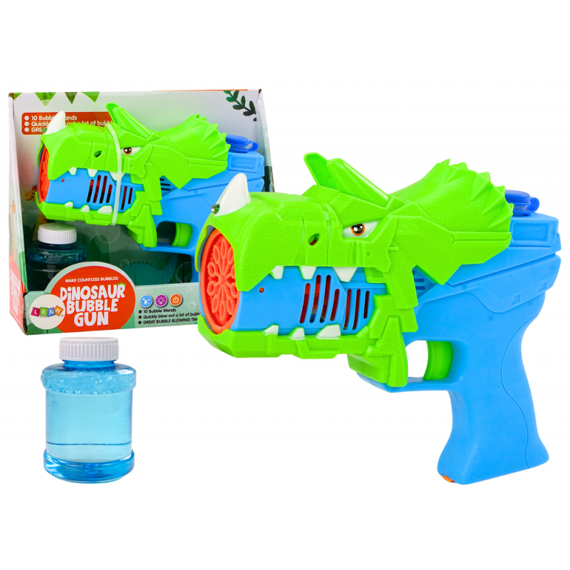 Blue and Green Dinosaur Bubble Gun