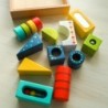 TOOKY TOY Wooden Sensory Blocks Puzzle Multifunctional Shapes Sound Touch 12 el.