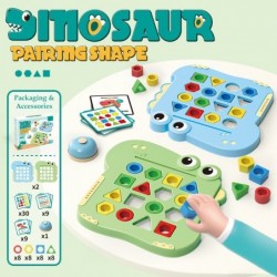 WOOPIE Układanka Montessori Dinozaur Gra Zręcznościowa Dopasuj Kształty