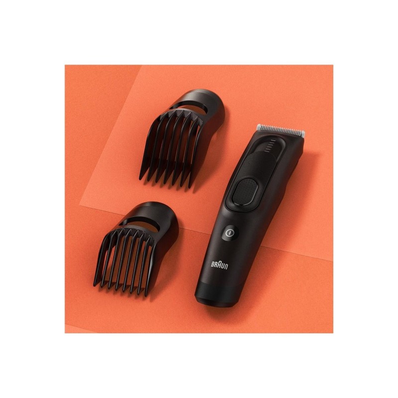 Braun Hair Clipper Series 5 HC5330 Cordless or corded Number of length steps 17 Matte Black