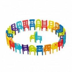 WOOPIE Skill Game Block Puzzle Balancing Chairs 36 pcs.