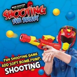 WOOPIE Set of Foam Ball Gun Rifle + Mask for Children Automatic Launcher 11 pcs.