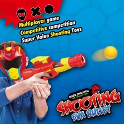 WOOPIE Set of Foam Ball Gun Rifle + Mask for Children Automatic Launcher 11 pcs.